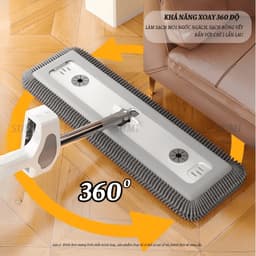 Cây Lau Nhà Tự Vắt SUMI 45cm SH2A, Chổi Lau Nhà Xoay 360 Độ Thông Minh Bàn Lau Lớn, Nâng Cấp 2026 2