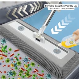 Cây Lau Nhà Tự Vắt SUMI 45cm SH2A, Chổi Lau Nhà Xoay 360 Độ Thông Minh Bàn Lau Lớn, Nâng Cấp 2026 5