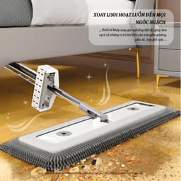 Cây Lau Nhà Tự Vắt SUMI 45cm SH2A, Chổi Lau Nhà Xoay 360 Độ Thông Minh Bàn Lau Lớn, Nâng Cấp 2026 3