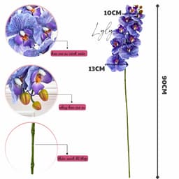 Lan Xoăn Cao Su 9 Bông Giống Thật Trang Trí Nhà Cửa Decor Sự Kiện, Cổng Cưới. Hoa Lụa Decor 2