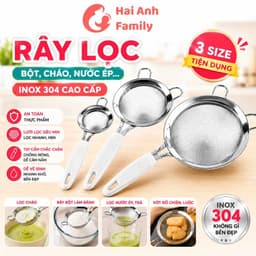Rây Lọc Bột Cháo Inox 304 Cao Cấp – Không Gỉ, An Toàn Cho Bé Ăn Dặm 2