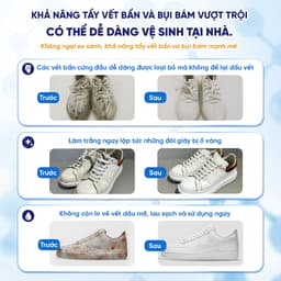 Chai xịt vệ sinh giày Sneaker Geto, Xịt vệ sinh giày xịt làm sạch giày dạng bọt xịt khử mùi hôi giày 3