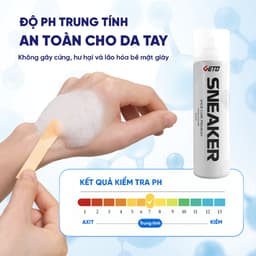 Chai xịt vệ sinh giày Sneaker Geto, Xịt vệ sinh giày xịt làm sạch giày dạng bọt xịt khử mùi hôi giày 9