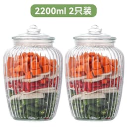ComBo 2 Hũ Thuỷ Tinh Dung Tích 2200ml Dùng Muối Dưa Ngâm Hoa Quả Tươi Tiện Dụng 4