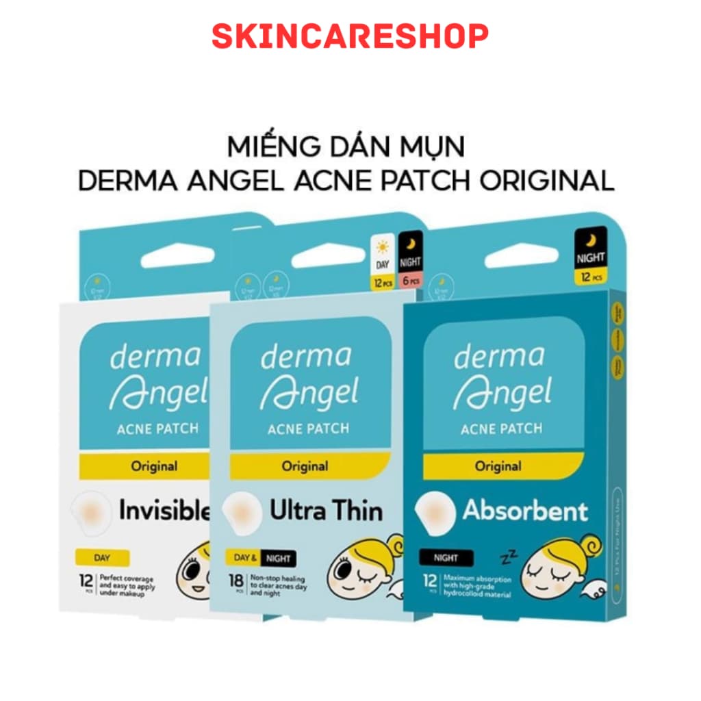 Miếng Dán Mụn Derma Angel Acne Patch 12 Miếng