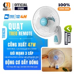 Quạt treo tường điều khiển từ xa Senko TR1683 có remote, hẹn giờ tắt chính hãng bảo hành 24 tháng 6