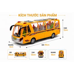 Xe Bus Chạy Pin Luxury Bus Có Nhạc Âm Thanh Vui Nhộn Di Chuyển Tiến Lùi Cho Trẻ Em 4