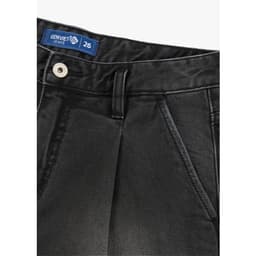 Quần short đùi nữ dáng A GENVIET JEANS cạp cap denim dáng suông xếp ly thời trang tôn dáng 9236 7