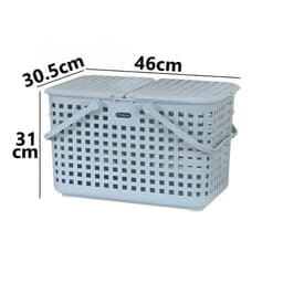 Làn Đi Sinh Việt Nhật 2608, Giỏ Đựng Đồ Em Bé Có Nắp Nhựa Bền Đẹp, Dễ Mang Theo - DOMUS 4