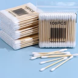 Combo 5 Gói Bông Tăm Ngoáy Tai Thân Gỗ Gói • 100, [SL Thực 90 - 95] Tăm Bông 2 Đầu, Que Gỗ Thân Thiện Tiện Lợi 7