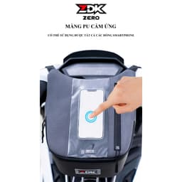 Túi để điện thoại treo đầu xe ZDK Zero, túi đựng đươc áo mưa, có cổng sạc điện thoại tiện lợi 5