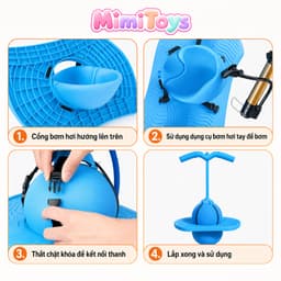 Bóng Nhảy Tăng Chiều Cao MimiToys Cho Bé - Đồ Chơi Vận Động Phát Triển Thể Chất 6