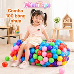 Combo 20/50/100 Bóng Nhựa Mềm MimiToys Cho Bé - Bóng Nhựa Việt Nam An Toàn Nhiều Màu 1