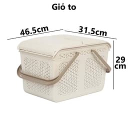 Làn Nhựa Việt Nhật 2606, Giỏ Đựng Đồ Sơ Sinh Có Nắp Mở, Dùng Đi Sinh Tiện Lợi, Thoáng Khí - TDH 3