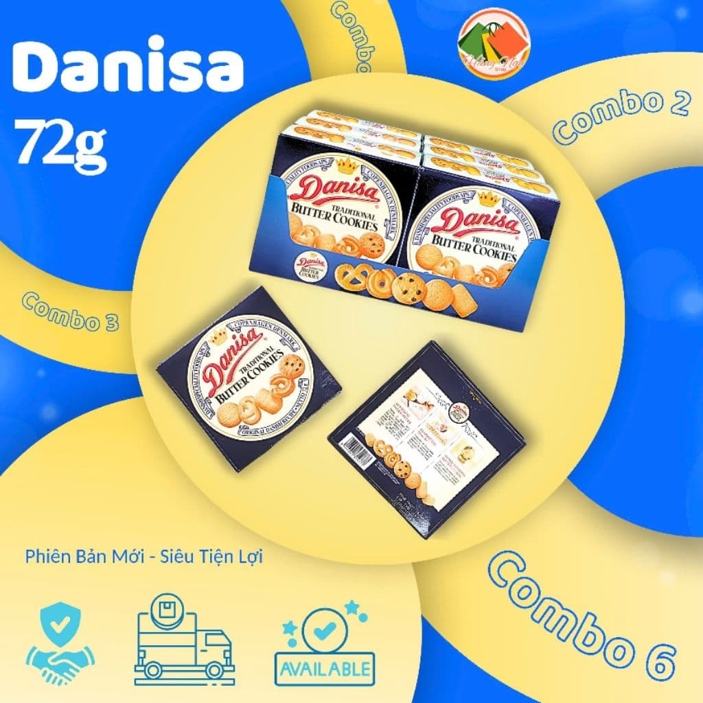 Bánh Danisa Butter Cookies PHIÊN BẢN MỚI | Hộp Giấy 72g | Date 06.2027