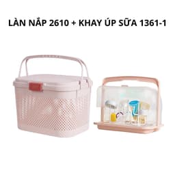Giỏ Hokori 2610 Việt Nhật, Làn Đi Sinh Có Nắp, Quai Xách Đựng Đồ Mẹ Và Bé, Nhựa Đan Cao Cấp - DOMUS 5