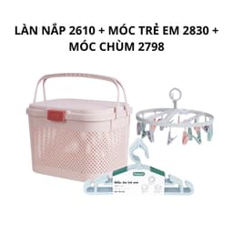 Giỏ Hokori 2610 Việt Nhật, Làn Đi Sinh Có Nắp, Quai Xách Đựng Đồ Mẹ Và Bé, Nhựa Đan Cao Cấp - DOMUS 6
