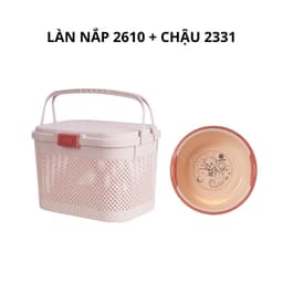 Giỏ Hokori 2610 Việt Nhật, Làn Đi Sinh Có Nắp, Quai Xách Đựng Đồ Mẹ Và Bé, Nhựa Đan Cao Cấp - DOMUS 8
