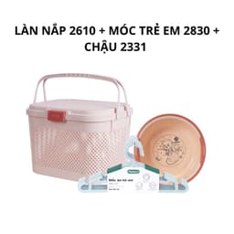 Giỏ Hokori 2610 Việt Nhật, Làn Đi Sinh Có Nắp, Quai Xách Đựng Đồ Mẹ Và Bé, Nhựa Đan Cao Cấp - DOMUS 9