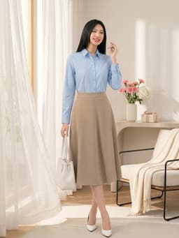 Áo sơ mi nữ Yody kiểu dáng regular classic essential vải lụa nến chống nhăn TRA - WOSH26A007 5