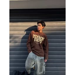 Áo Thun Tay Dài Boxy VIBESTU '' Longsleev Member Only '' Form Unisex 250Gsm Cotton 5