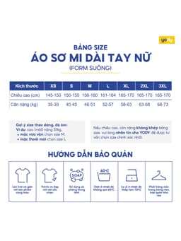 Áo sơ mi nữ Yody kiểu dáng regular classic essential vải lụa nến chống nhăn TRA - WOSH26A007 8
