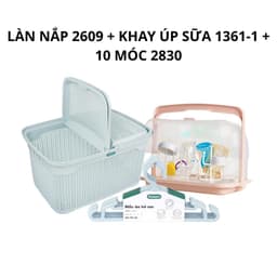 Giỏ Đựng Đồ Cho Bé 2609 Việt Nhật, Làn Đi Sinh Nhựa Mây Có Nắp Đựng Quần Áo Sơ Sinh - DOMUS 5
