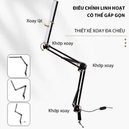Đèn Led Kẹp Bàn Học AKIHO 24w Chống Cận Thị Thông Minh Thay Đổi Góc Linh Hoạt Nhiều Chế Độ Sáng 9