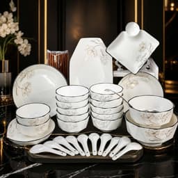 Tổng Hợp Bộ Bát Đĩa Ăn Cơm Set Tô Chén Đĩa Sứ Bát Tràng Bộ Đồ Ăn Gốm Sứ Cao Cấp Hàng Bát Tràng  M152 3