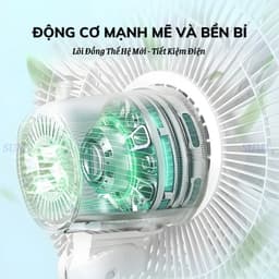 Quạt Cây Đứng Điện Tử 7 Cánh PIP389, Quạt Điện Thông Minh 8 Chế Độ, Điều Khiển Từ Xa, Hẹn Giờ 4