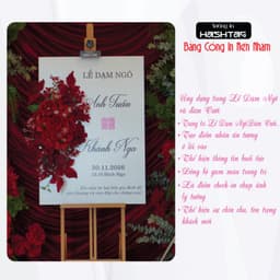 [Bảng In Nền Nhám] Bảng  In Nền Nhám, Bảng Welcome Lễ Dạm Ngõ, Đám Cưới, Ăn Hỏi In Tên Theo Yêu Cầu Trang Trí Buổi Lễ 7