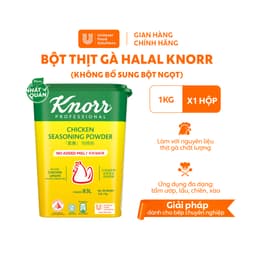 Bột Thịt Gà Halal Knorr Professional 1kg (Không bổ sung bột ngọt) - Chuyên Dùng Cho Nấu Ăn 1