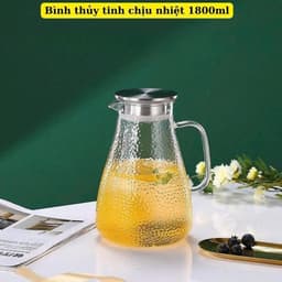 Bình Nước Thủy Tinh Chịu Nhiệt Bình Thủy Tinh Đựng Nước Để Bàn Bộ Cốc Thủy Tinh Dung Tích 1,8l Hàng Nhập Khẩu 3