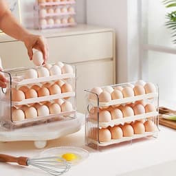 Khay đựng trứng 3 tầng trong suốt. Kệ trứng tủ lạnh gọn gàng tiết kiệm diện tích - Majehome 4