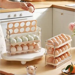 Khay đựng trứng 3 tầng trong suốt. Kệ trứng tủ lạnh gọn gàng tiết kiệm diện tích - Majehome 2