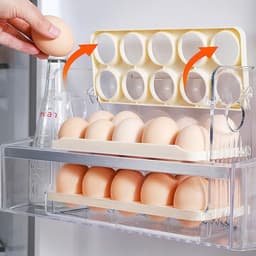 Khay đựng trứng 3 tầng trong suốt. Kệ trứng tủ lạnh gọn gàng tiết kiệm diện tích - Majehome 3
