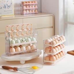 Khay đựng trứng 3 tầng trong suốt. Kệ trứng tủ lạnh gọn gàng tiết kiệm diện tích - Majehome 8
