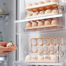 Khay đựng trứng 3 tầng trong suốt. Kệ trứng tủ lạnh gọn gàng tiết kiệm diện tích - Majehome 9