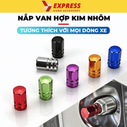 Nắp Van Lốp Bánh Xe Hợp Kim Nhôm Cho Xe Hơi Xe Máy Xe Đạp Nắp Vòi Van Lốp Xe Nắp Trang Trí 1