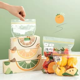 Túi Zip đựng thực phẩm cao cấp – Túi zipper bảo quản trái cây, đồ ăn an toàn 3 size tiện lợi - Majehome 6
