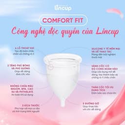 Cốc nguyệt san Lincup Mỹ chính hãng - Silicon Y tế an toàn, không tràn, thoải mái, dễ sử dụng 5