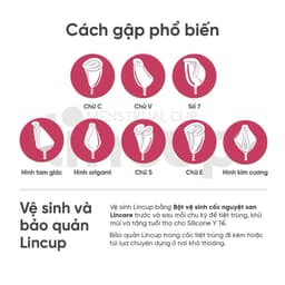 Cốc nguyệt san Lincup Mỹ chính hãng - Silicon Y tế an toàn, không tràn, thoải mái, dễ sử dụng 6