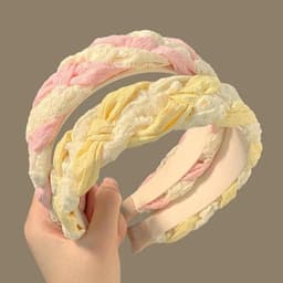 [MỚI VỀ] Cài Tóc Bản To Phối Ren Pastel Ngọt Ngào - Băng Đô Bện Thừng Handmade Phong Cách Vintage 4