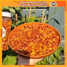 bắp ngô nếp nương sấy giòn mắm tỏi Paco Food hủ 400g-ăn vặt snacsk mới 9