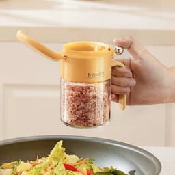 Hũ đựng gia vị thuỷ tinh kèm thìa. Hũ đựng muối, đường, tiêu cao cấp có tay cầm tiện lợi - Majehome 4