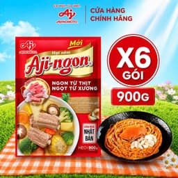 Chính Hảng Full VAT Combo 6 Gói Hạt nêm heo aji ngon 900g - Combo 6 Gói 1