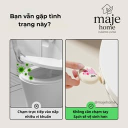 Dụng cụ nâng nắp bồn cầu kèm viên thơm khử mùi. Sản phẩm hỗ trợ nâng nắp bồn cầu tiện lợi - Majehome 3