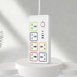 Ổ cắm điện đa năng thông minh cao cấp 2500W, tích hợp cổng USB, Type-C chống giật an toàn 7