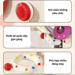Giá treo máy sấy tóc gắn tường có hít chắc chắn. Kệ treo máy sấy nhà tắm chịu lực tốt - Majehome 2