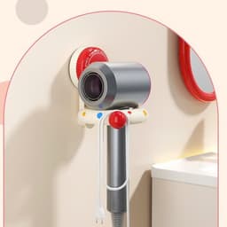 Giá treo máy sấy tóc gắn tường có hít chắc chắn. Kệ treo máy sấy nhà tắm chịu lực tốt - Majehome 4